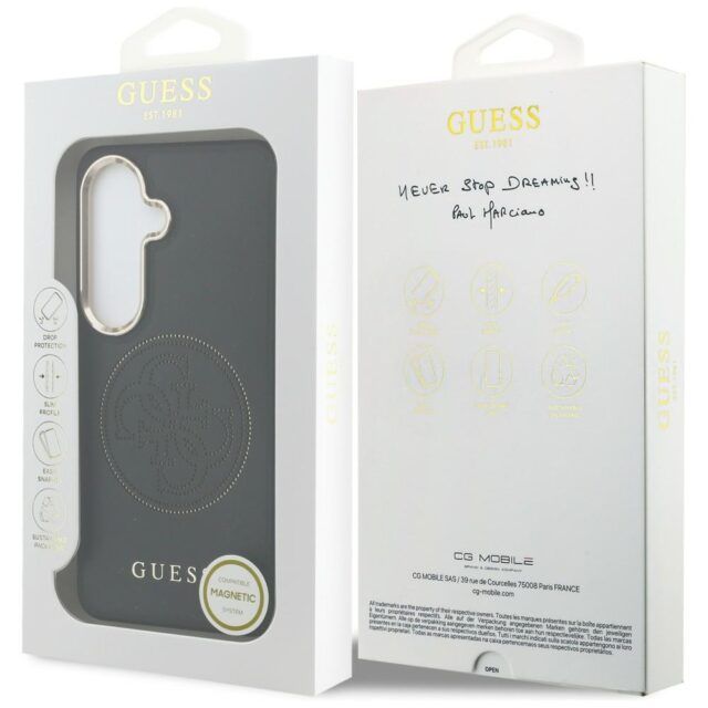 Case Guess Perforated Logo MagSafe for    Samsung Galaxy S26 black - imagine 9