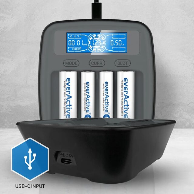 Battery charger Ni-MH USB-C everActive NC1000MV2 - imagine 5