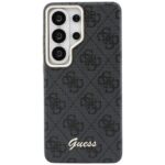 Guess PU 4G Script Metal Logo Magnetic Zadní Kryt pro Samsung Galaxy S26 Ultra Black - imagine 4