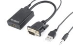 Gembird A-VGA-HDMI-01 video cable adapter 0.15 m HDMI Type A (Standard) VGA (D-Sub) Black - imagine 3