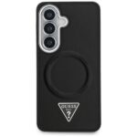 Case Guess Embossed Ring Triangle Logo   MagSafe for Samsung Galaxy S26 black - imagine 3