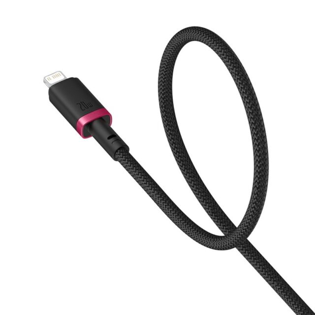 Baseus Dura Type C fast charging cable for iP 20 W 2 m Black  Red - imagine 3