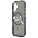 Case Karl Lagerfeld IML Choupettes Karl  Script Logo MagSafe for iPhone 17 black - imagine 6