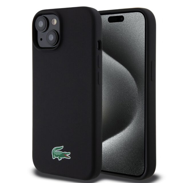 Lacoste LCHMP15SSLOK iPhone 15 / 14 / 13 6.1" black hardcase with Silicone and MagSafe - imagine 9