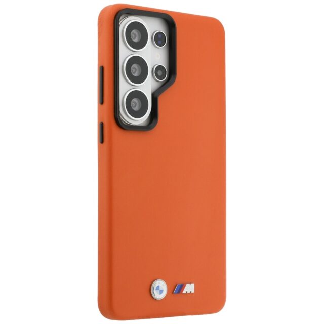 Case BMW M Metal Logo MagSafe for Samsung Galaxy S26 Ultra orange - imagine 4
