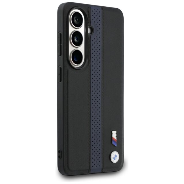 Case BMW Perforated Stripe Logo MagSafe  for Samsung Galaxy S26 blue - imagine 5