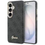 Guess PU 4G Script Metal Logo Magnetic Zadní Kryt pro Samsung Galaxy S26 Black - imagine 2