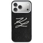 Etui Karl Lagerfeld IML Glitter KL        Diamond Logo do iPhone 17 Pro Max czarny - imagine 3