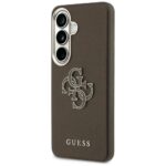 Guess PU 4G Resin Metal Logo Zadní Kryt pro Samsung Galaxy S26 Brown - imagine 2