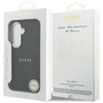 Case Guess Saffiano Peony Embossed Ring  MagSafe for Samsung Galaxy S26 black - imagine 8