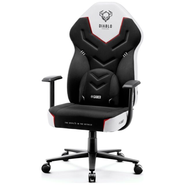 Gaming chair Diablo Chairs X-Gamer 2.0 Normal Size white - imagine 3
