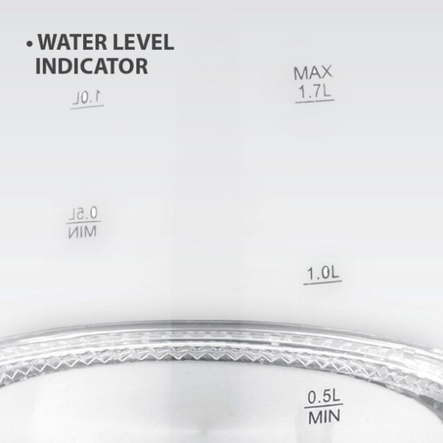 Czajnik elektryczny szklany 1 7L 2200W MR-063-WHITE MAESTRO - imagine 4