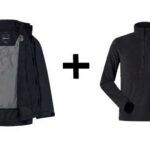 Kurtka Berghaus Hillwalker IA Shell roz. M Czarna + Bluza Berghaus Prism PT HZ  roz. M Czarna