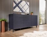 Nova chest of drawers 155x40x72 Garnet Mat - imagine 3