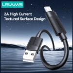 Cable USAMS U94 18W MicroUSB to USB-A 1m black - imagine 2