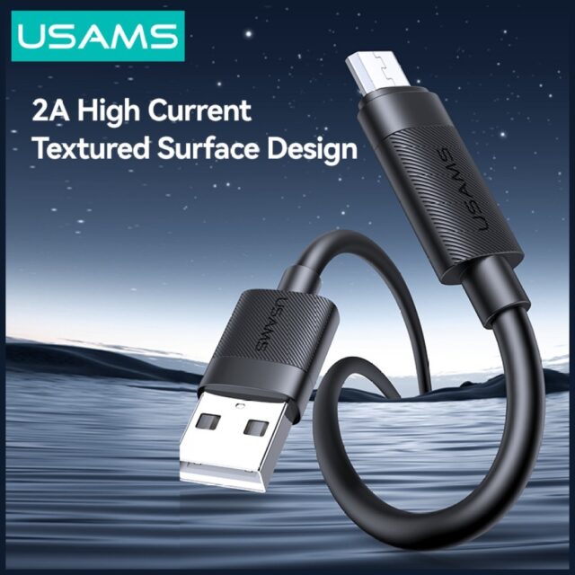 Cable USAMS U94 18W MicroUSB to USB-A 1m black - imagine 2