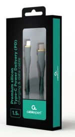 Gembird CC-USB2S-CMCM-1.5M-G USB cable USB 2.0 USB C Green - imagine 2