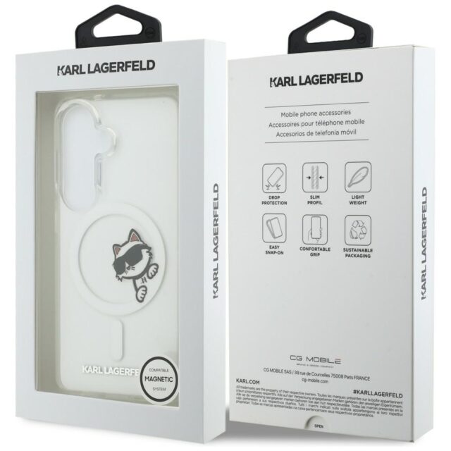 Case Karl Lagerfeld IML Peekaboo         Choupette MagSafe for Samsung Galaxy S26 Plus transparent - imagine 9