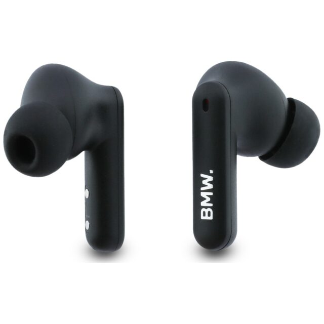 Headphones Bluetooth TWS BMW Leather      Metal Logo ENC red - imagine 5