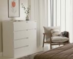 MALWA 1D5S WHITE CHEST OF DRAWERS - imagine 7