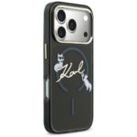 Case Karl Lagerfeld IML Choupettes Karl  Script Logo MagSafe for iPhone 17 Pro black - imagine 4