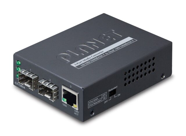 PLANET GT-1205A network media converter 1000 Mbit/s Black - imagine 2