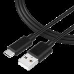 Tactical Smooth Thread Cable USB-A/USB-C  1m Black