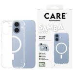 Case CARE by PanzerGlass Fashionable Samba w. White MagSafe for iPhone 17 transparent