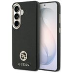 Case Guess Rhinestone Round Logo MagSafe for Samsung Galaxy S26 black
