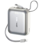 Power bank Awei AS-181 10000mAh 35W USB-C + Lightning/USB-C cables silver