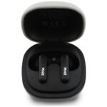 Headphones Bluetooth TWS BMW Leather      Metal Logo ENC taupe - imagine 3