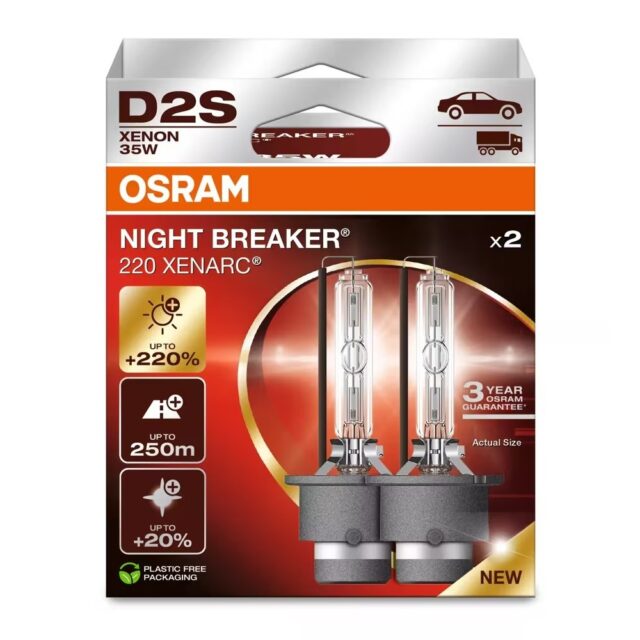 Bulb (Set of 2 pcs) D2S 85V 35W P32D-2 XENARC NIGHT BREAKER 220  white 4500K - imagine 3
