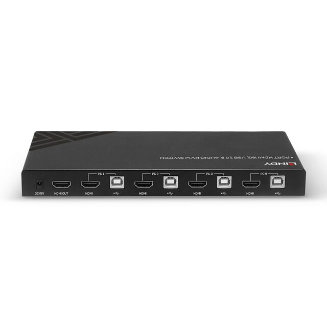 Lindy KVM Switch HDMI 18G  USB 2.0 & Audio  4 Port - imagine 4