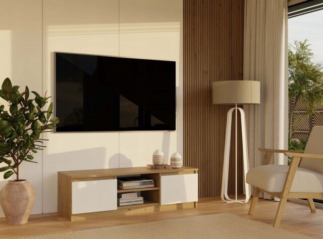 RTV 120 MALWA OAK ARTISAN/WHITE - imagine 5