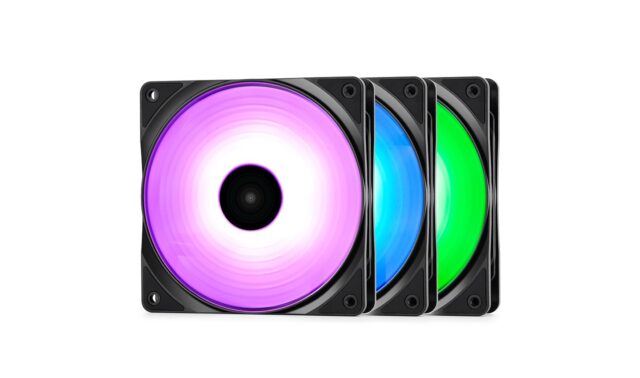 DeepCool RF120-3in1 Computer case Fan 12 cm Black 3 pc(s) - imagine 7