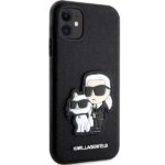 Karl Lagerfeld KLHCN61SANKCPK iPhone 11/ Xr 6.1" hardcase black Saffiano Karl & Choupette - imagine 4