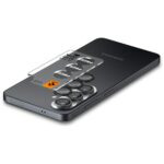 Camera Lens Protector Spigen Optik Pro HD Glas.TR “EZ FIT” for Samsung Galaxy S26 Black 2 pcs. - imagine 4
