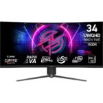 MSI MPG 346CQRF X24 computer monitor 86.4 cm (34 ) 3440 x 1440 pixels UltraWide Quad HD Black