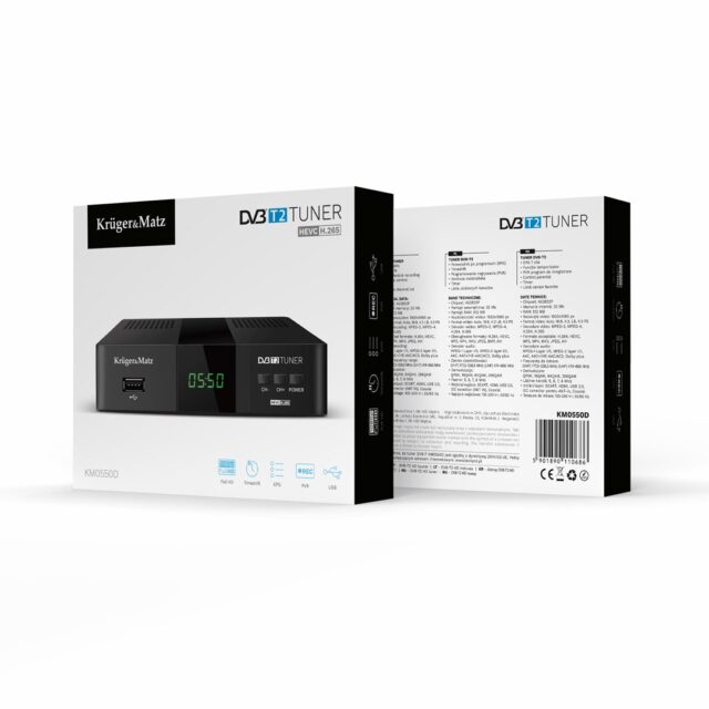 Kruger&Matz DVB-T2 H.265 HEVC Tuner KM0550D - imagine 5