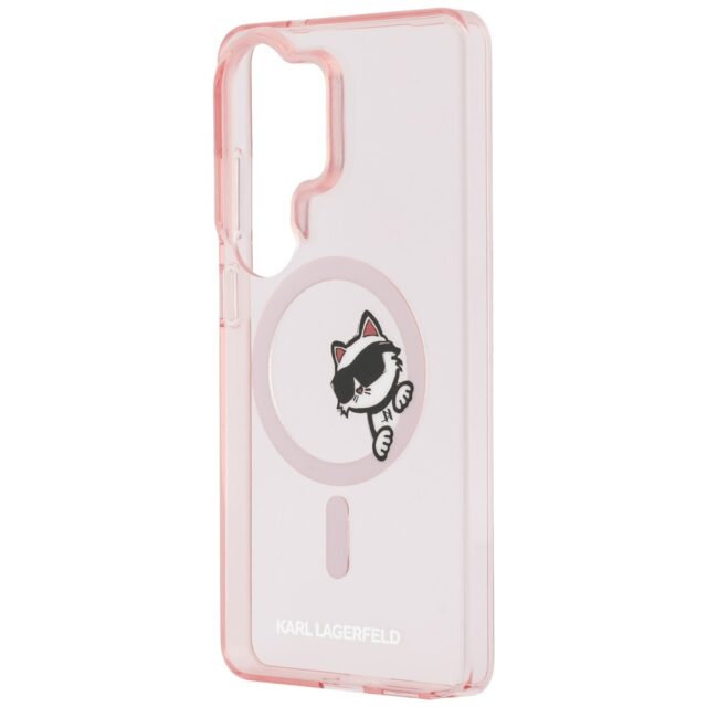 Case Karl Lagerfeld IML Peekaboo         Choupette MagSafe for Samsung Galaxy S26 Ultra pink - imagine 6