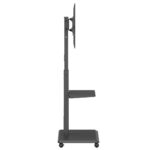 Stand / cart for TV Ergo-Office  max. load 50kg / 5kg shelf  max. VESA 600x400  built-in power strip  black  ER-304 B - imagine 2