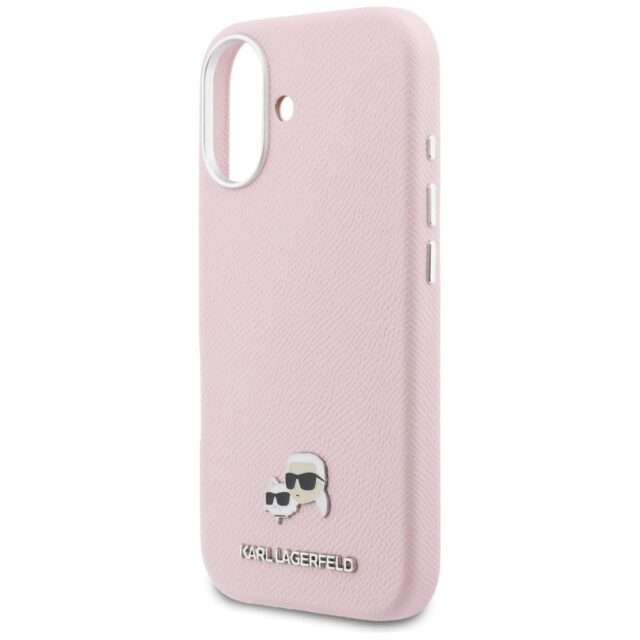 Case Karl Lagerfeld Karl & Choupette     Head Pins Saffiano MagSafe for iPhone 17 pink - imagine 6