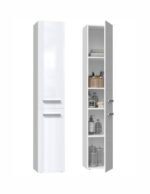Bathroom cabinet NEL II 31x30x174 cm  white  glossy - imagine 4