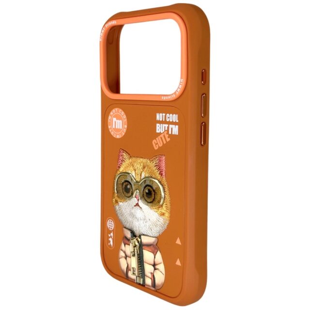 Etui Nimmy Cool&Cute 2.0 Cat do iPhone    17 Pro Max pomarańczowy - imagine 3