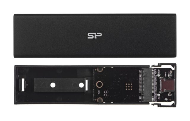 SILICON POWER PD60 Enclosure USB-C case M.2 PCIe NVMe SSD / M.2 SATA SSD (SP000HSPSDPD60CK) Black - imagine 5