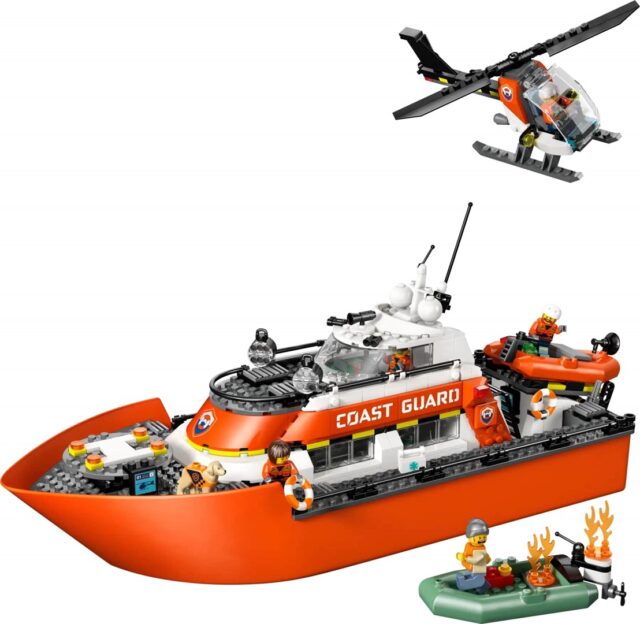 LEGO CITY 60504 Coast Guard Rescue Boat and Helicopter - imagine 3