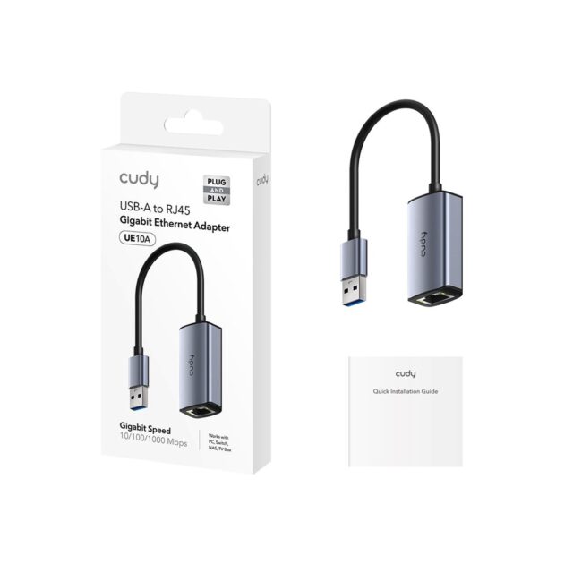 CUDY UE10A USB-A to Ethernet Adapter - imagine 2