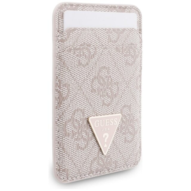 Zestaw portfel + hand strap Guess         triangle MagSafe różowy - imagine 4