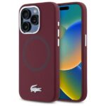 Lacoste LCHMP15XSMAR iPhone 15 Pro Max 6.7" bordeaux hardcase Silicone Croco Logo MagSafe