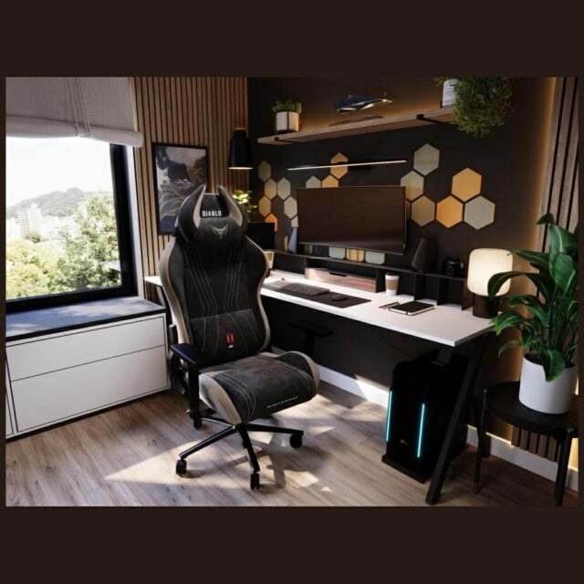 Gaming chair Diablo Chairs X-Horn 2.0 Normal Size black/camel - imagine 7